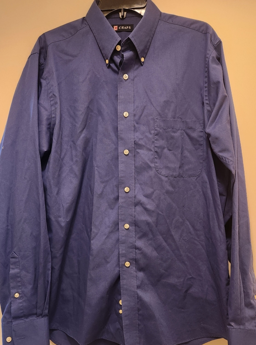 Chaps Men's Button-Down Dress Shirt - Blue
